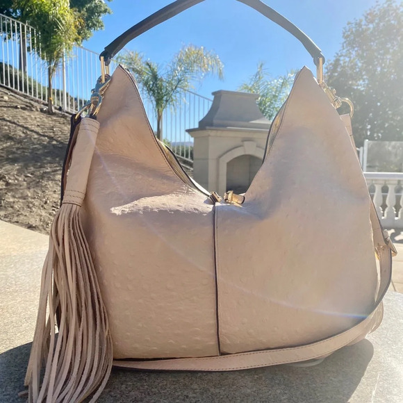 Gilli Handbags - COPY - 🔥🔥EUC ITALIAN LEATHER OSTRICH EMBOSSED HOBO🔥🔥